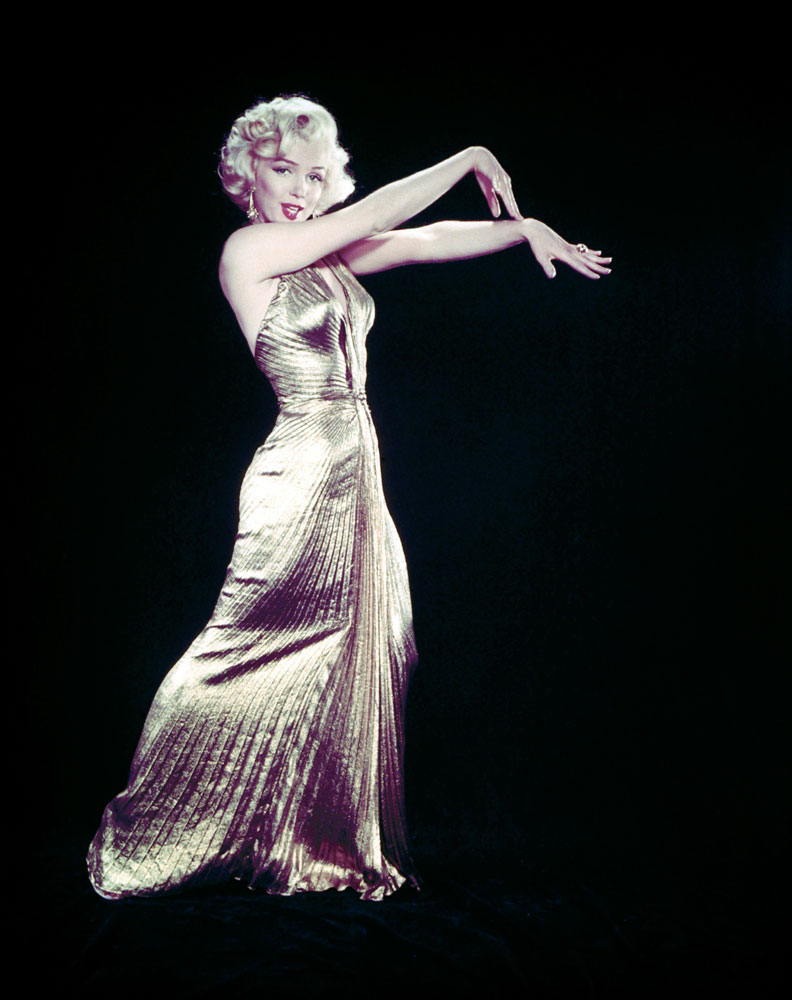 Marilyn Monroe on the set of Gentleman Prefer Blondes